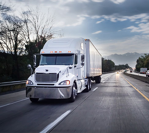 white transportation truck